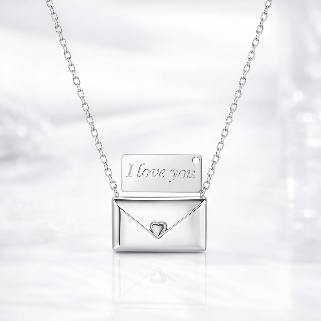 Collier Pendentif Enveloppe Femme Cadeau Bijou