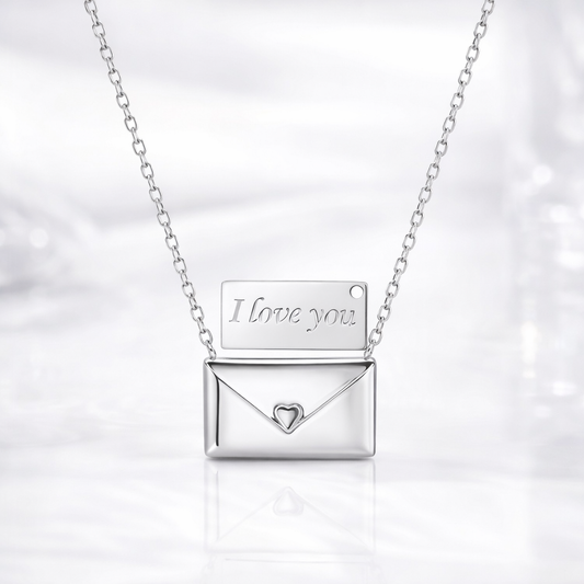 Collier Pendentif Enveloppe Femme Cadeau Bijou