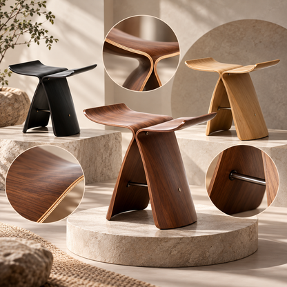 Handgemachter Holzhocker Stuhl Aus Holz Modernes