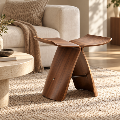 Handgemachter Holzhocker Stuhl Aus Holz Modernes