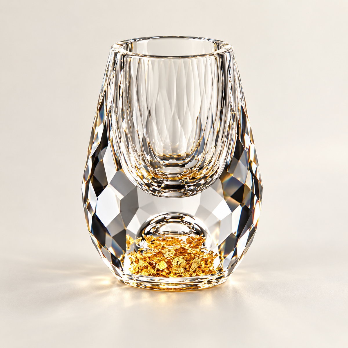 Handgeschliffenes Schnapsglas Mit Pailletten Schnapsglas Für