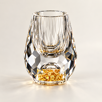 Handgeschliffenes Schnapsglas Mit Pailletten Schnapsglas Für