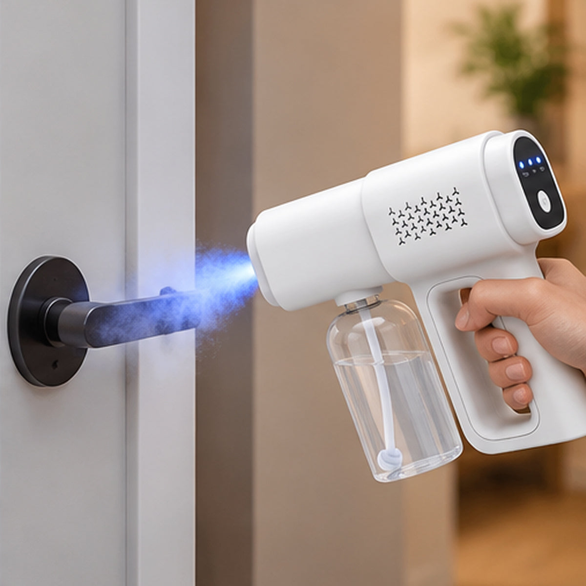 Handheld Dampfreinigungsgerät Mit Kaltlicht Zuhause