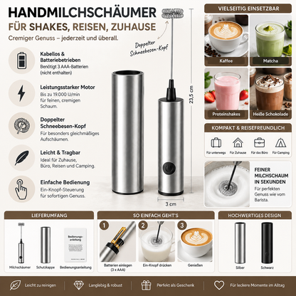 Handmilchschäumer Für Shakes Reisen Tragbar Kabellos