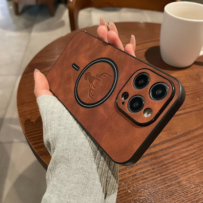 Handyhülle Leder Magnetisch Ring Halter Robust Schutzcase1