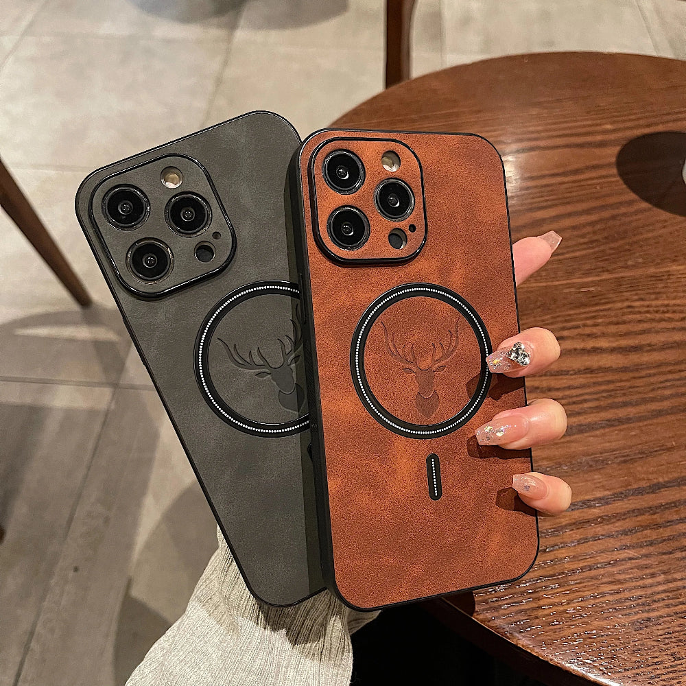 Handyhülle Leder Magnetisch Ring Halter Robust Schutzcase12