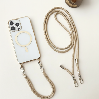 Handyhülle Umhängeband Transparent Stoßfest Crossbody Case