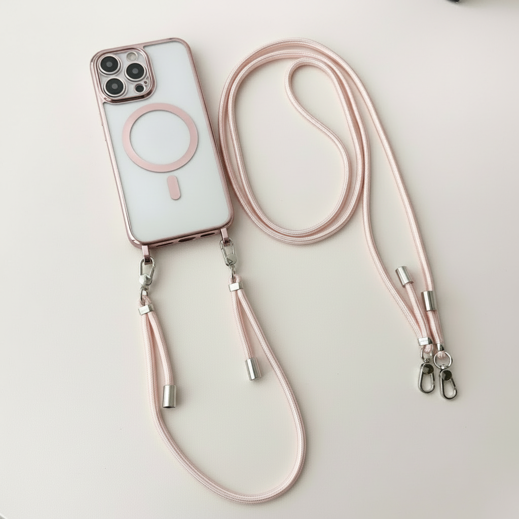 Handyhülle Umhängeband Transparent Stoßfest Crossbody Case2