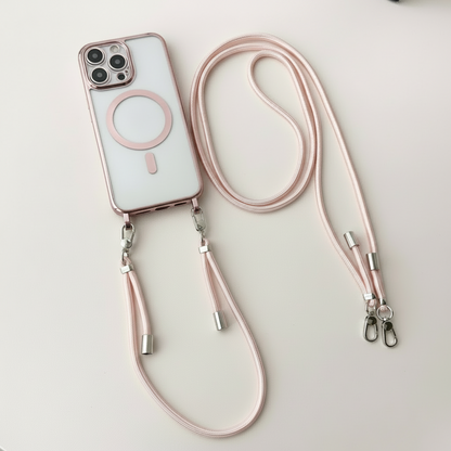 Handyhülle Umhängeband Transparent Stoßfest Crossbody Case2