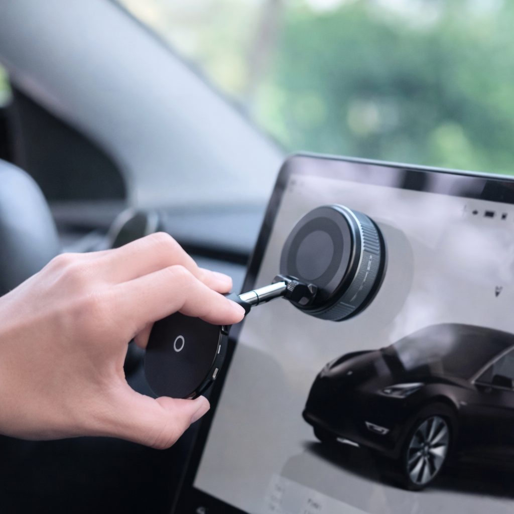 Car Phone Holder Magnetic Suction Cup Wireless Fast Charging