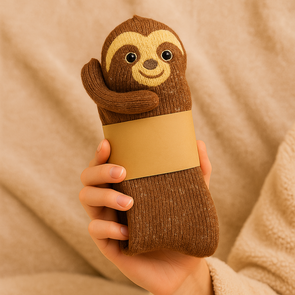 Haussocken Warm Anti-Rutsch Tiermotiv Plüsch Mikrofaser Socken