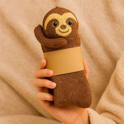 Haussocken Warm Anti-Rutsch Tiermotiv Plüsch Mikrofaser Socken