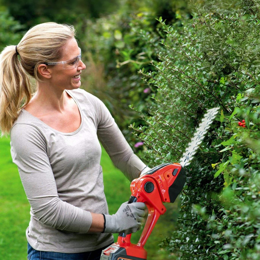 Cordless Hedge Trimmer Shrub Cutter Garden Care Battery Powered