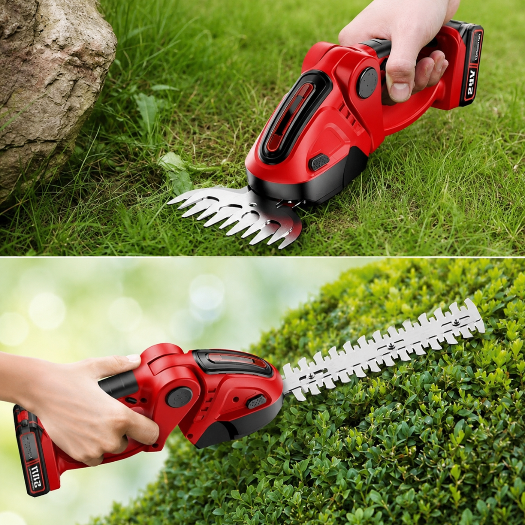 Cordless Hedge Trimmer Shrub Cutter Garden Care Battery Powered
