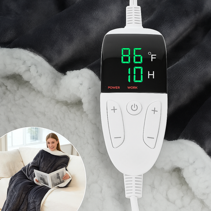 Heizdecke Elektrisch Tragbar Fleece Sherpa Kuscheldecke Warm