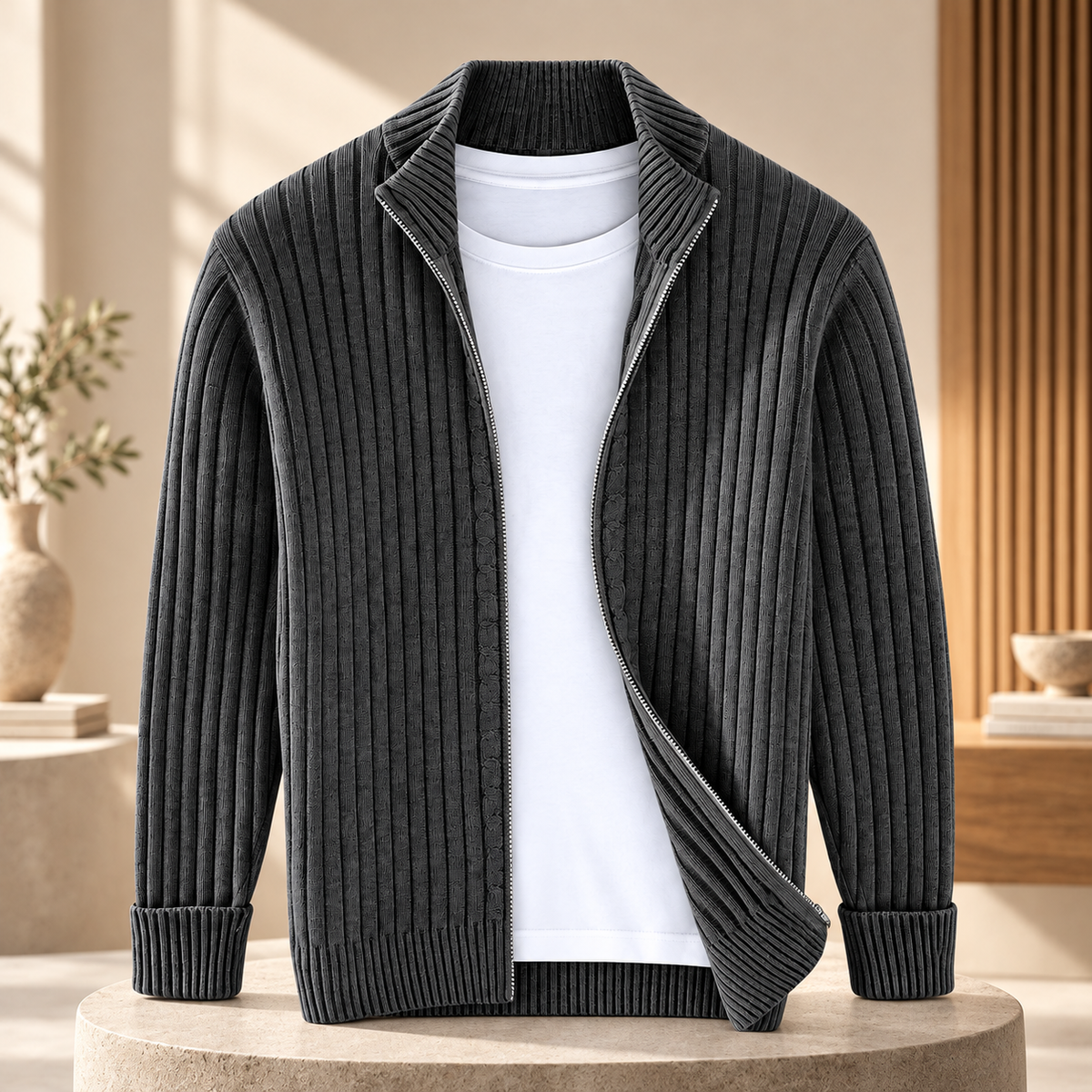 Herren Elegante Strickjacke Kardigan Für Männer