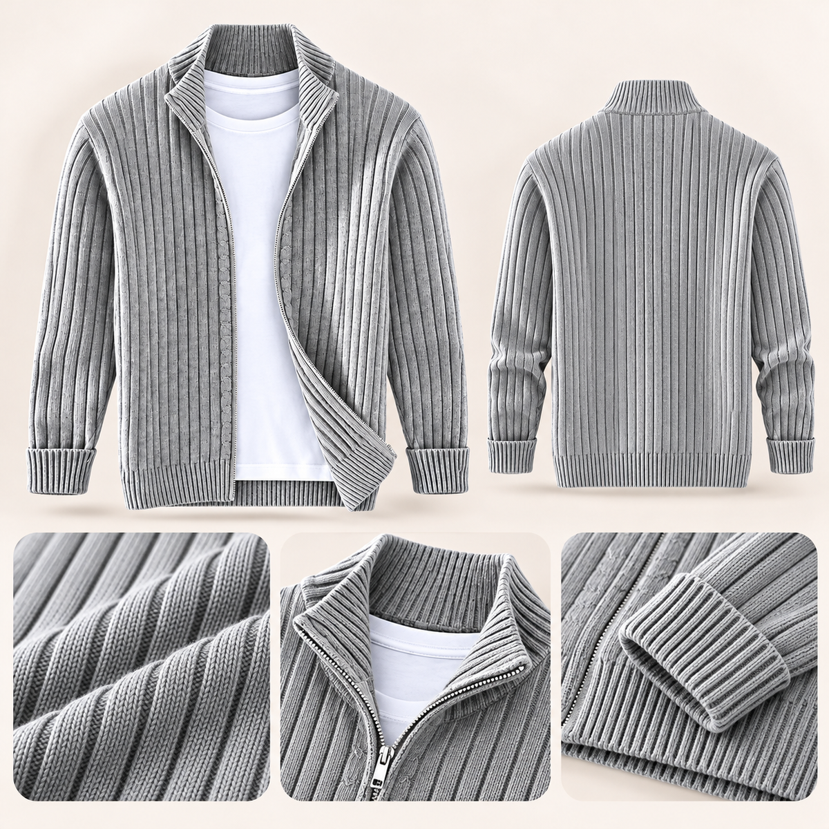 Herren Elegante Strickjacke Kardigan Für Männer