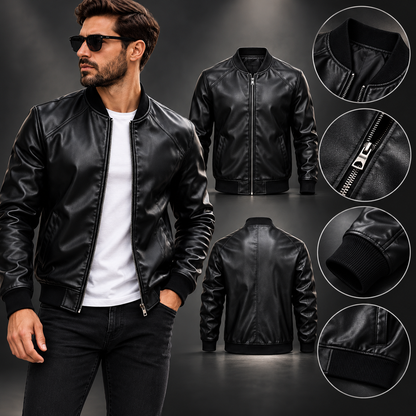 Herren Glänzende Bomberjacke Slim Fit Jacke | Freizeitkleidung