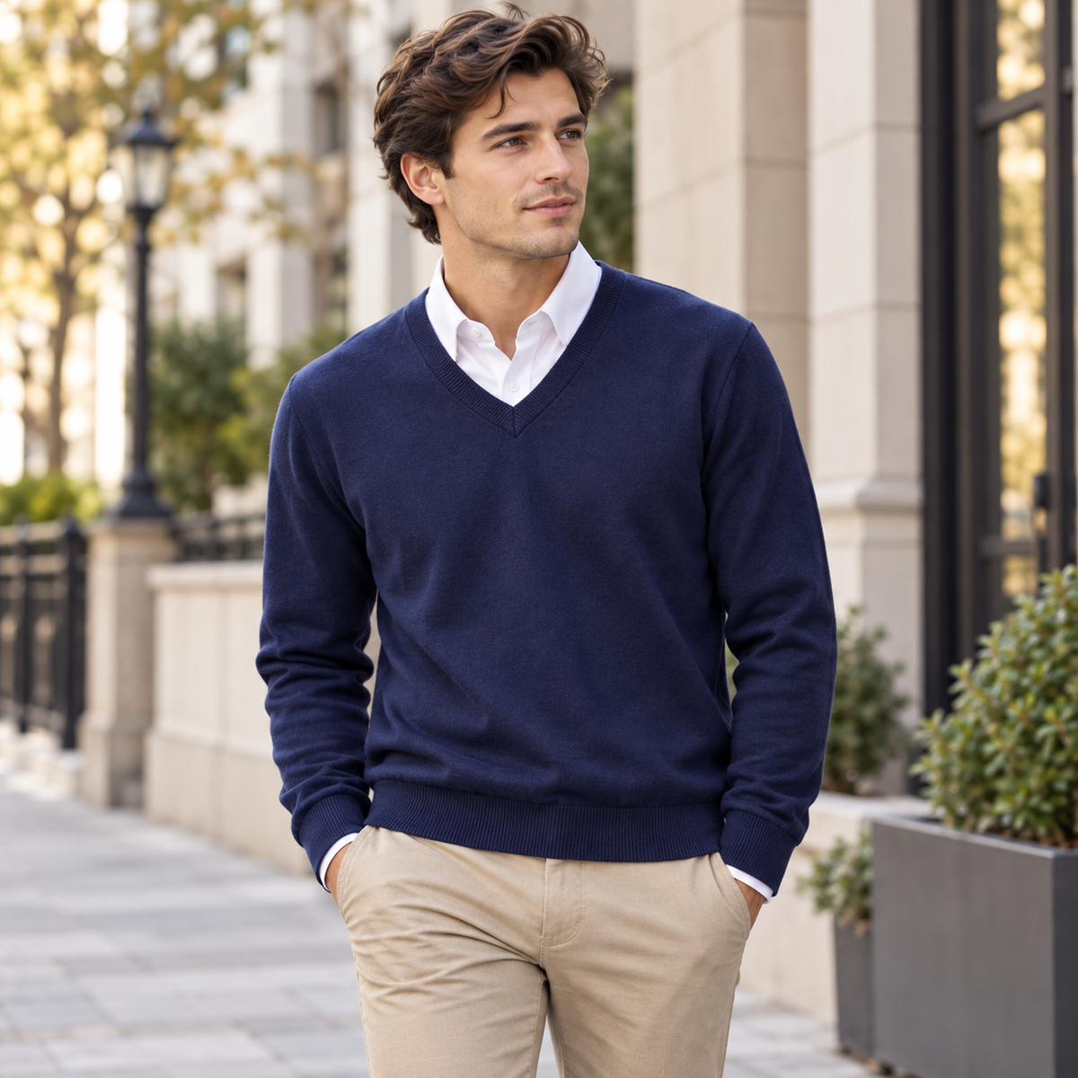 Herren Kaschmirpullover Für Formelle Anlässe Weicher