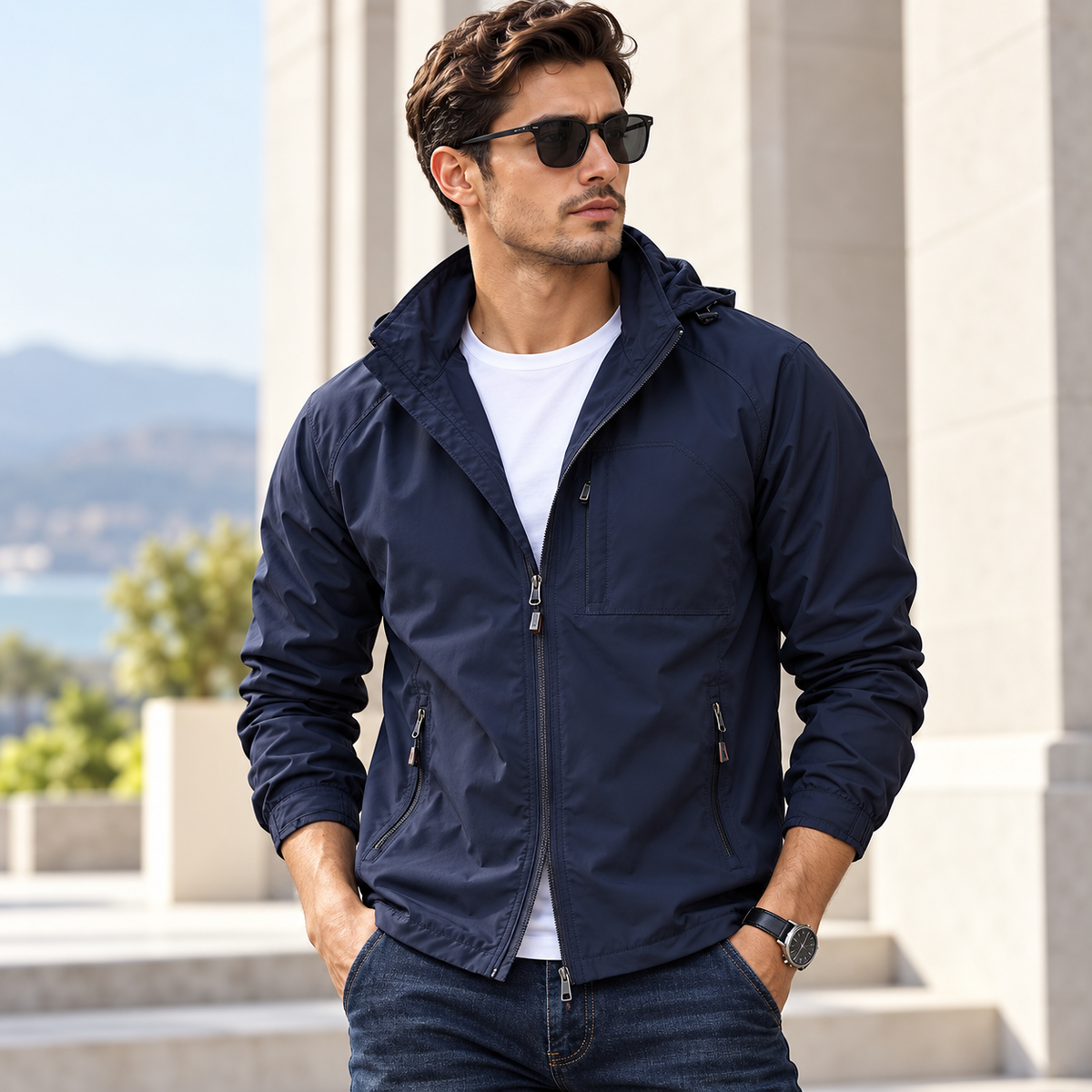 Herren Leichte Wasserabweisende Jacke Für Männer | Reisejacke