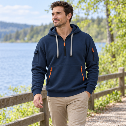 Herren Mit Reißverschluss Bequemer Hoodie Für Männer