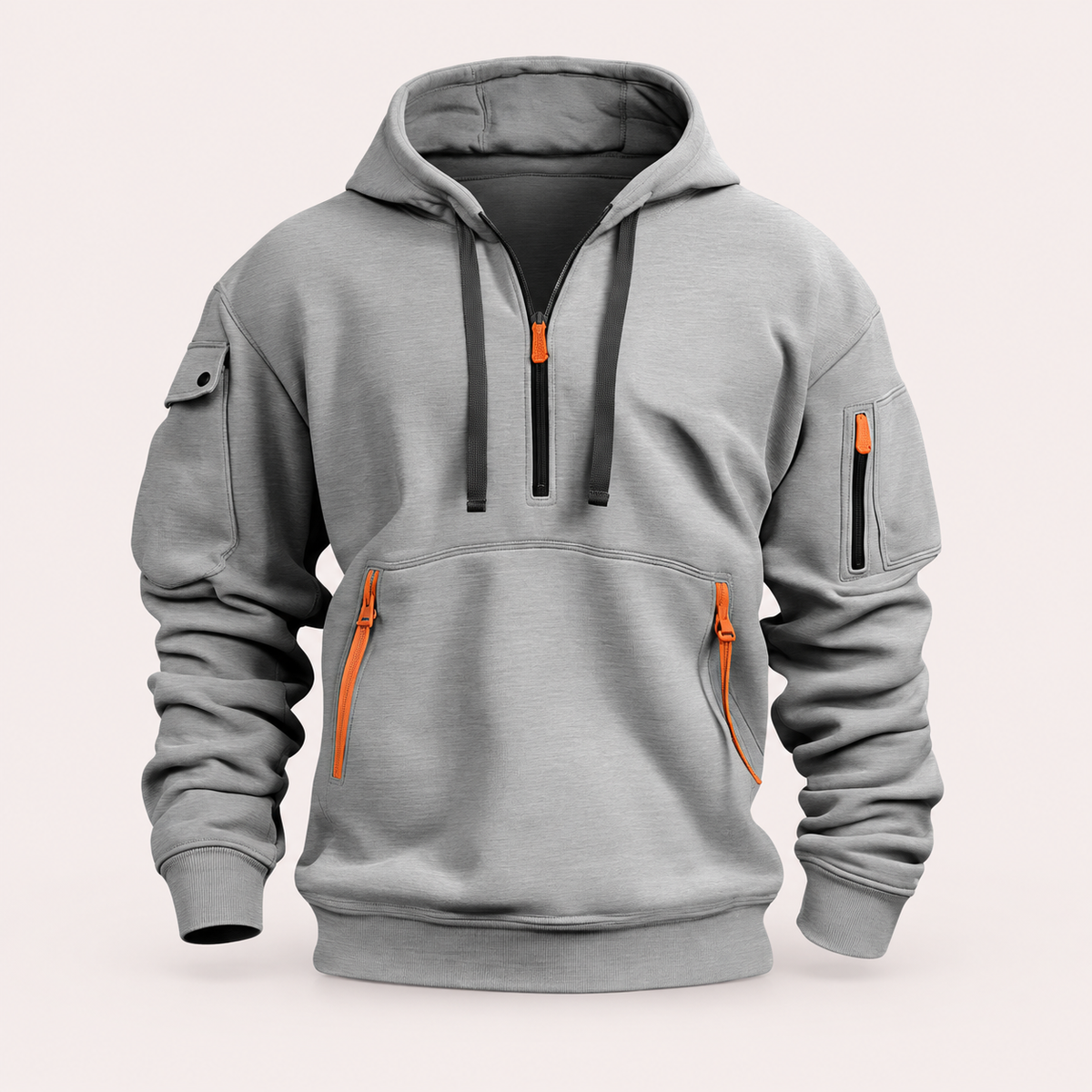 Herren Mit Reißverschluss Bequemer Hoodie Für Männer