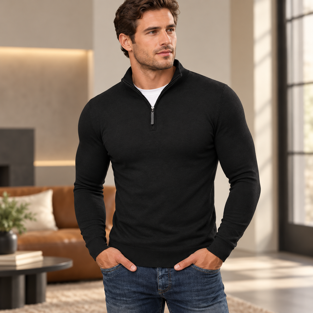 Herren Mit Reißverschluss Stylischer | Pullover