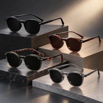 Herren Runde Sonnenbrille | Modische Brille