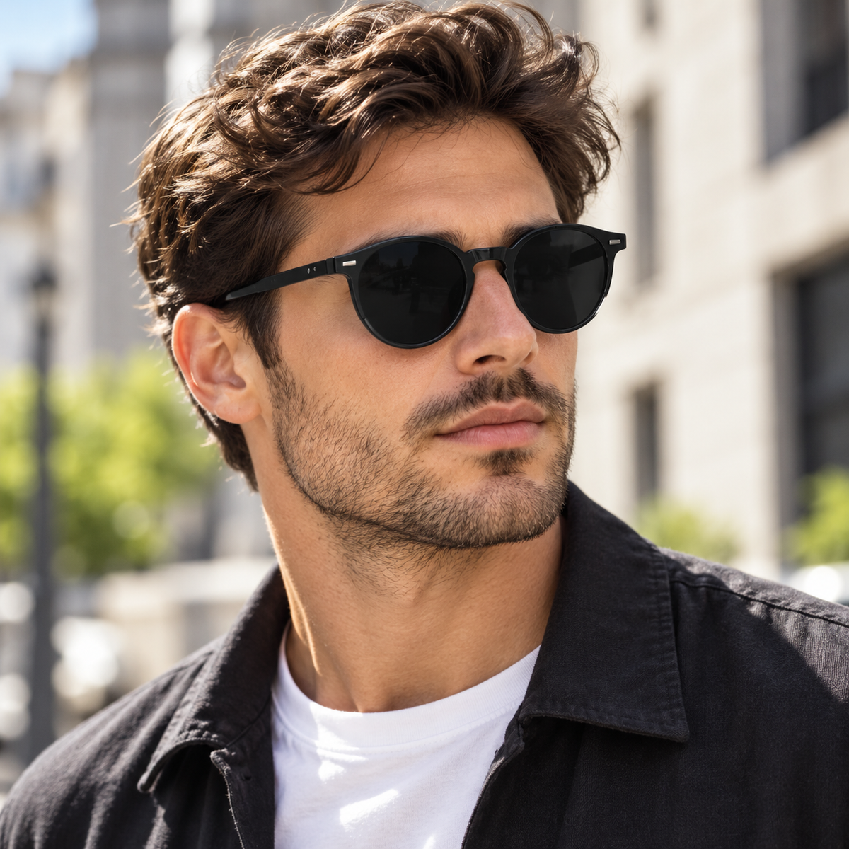 Herren Runde Sonnenbrille | Modische Brille