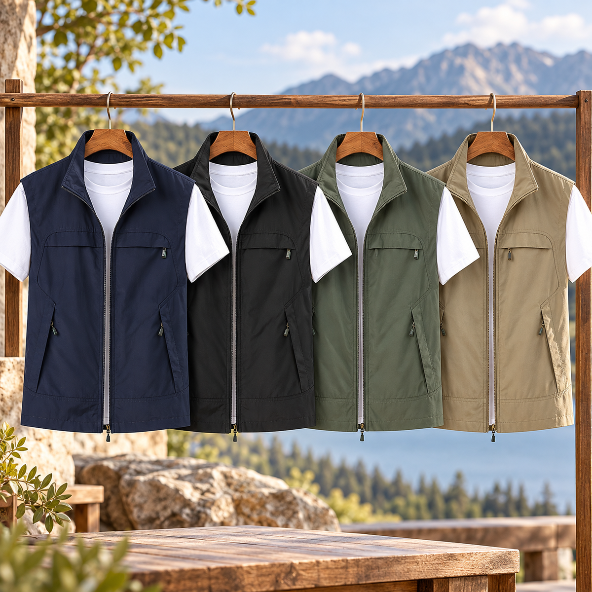 Herren Schnell Trocknende Outdoor Weste Für Reisen