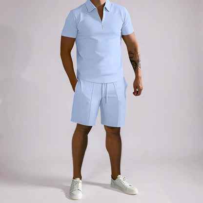 Conjunto de hombre Polo Conjunto Ropa casual Manga corta Dos piezas