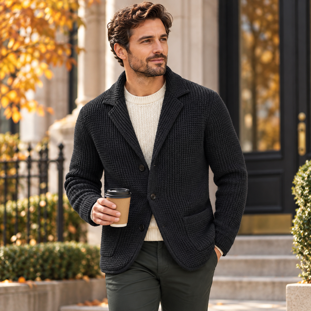 Herren Strickjacke Für Kühle Temperaturen | Lässige Outfits