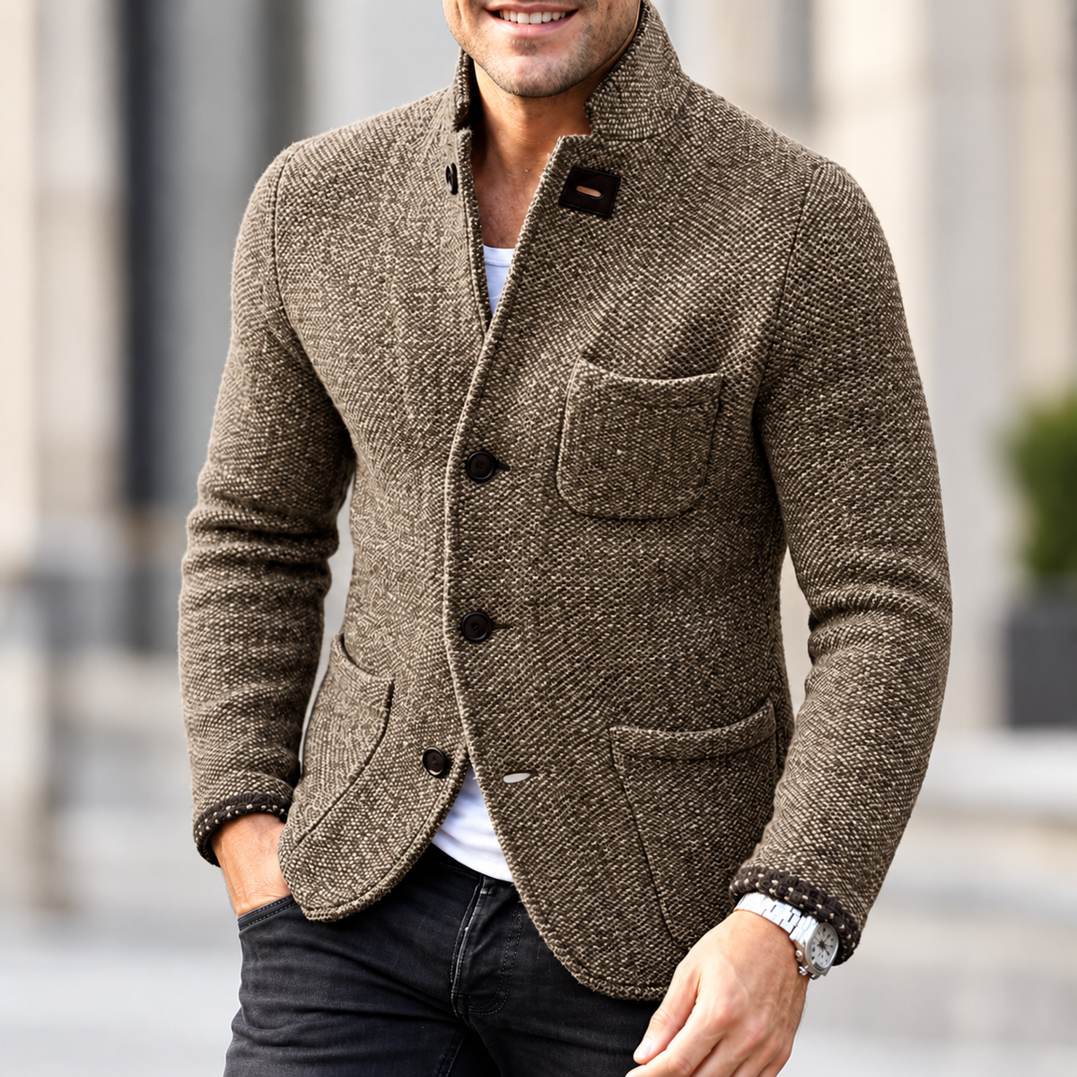 Herren Strickjacke Modisches Design für Alltag und Freizeit
