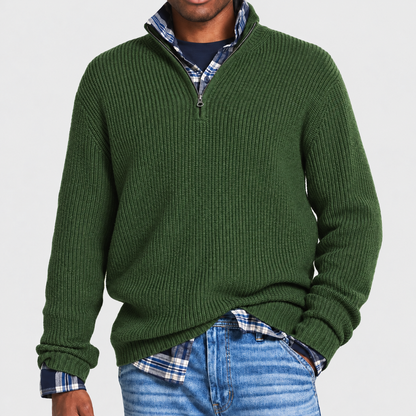 Herren Weicher Kaschmir Modischer Pullover Mit Reißverschluss