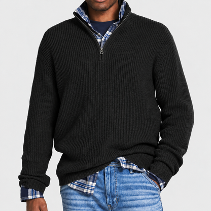 Herren Weicher Kaschmir Modischer Pullover Mit Reißverschluss