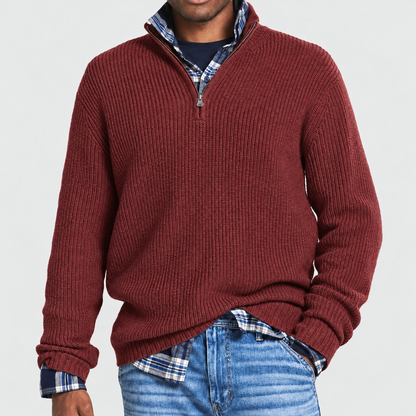 Herren Weicher Kaschmir Modischer Pullover Mit Reißverschluss