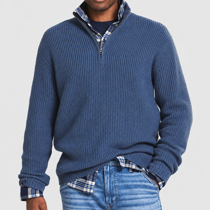 Herren Weicher Kaschmir Modischer Pullover Mit Reißverschluss