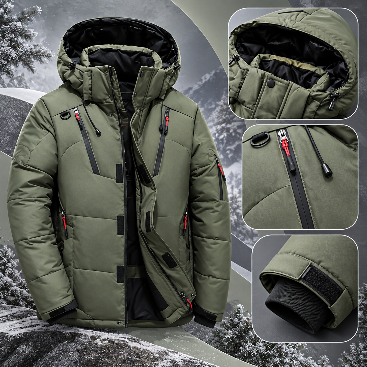 Herren Winterjacke Für Kaltes Wetter Leichte | Bequeme Winterjacke