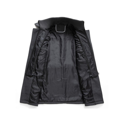 Men's Winter Coat Classic Double Collar Zipper Jacket