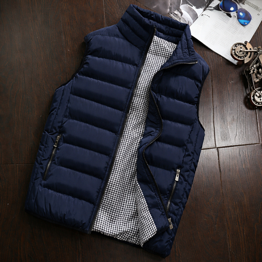 Gilet matelassé homme chaud sans manches hiver doublé