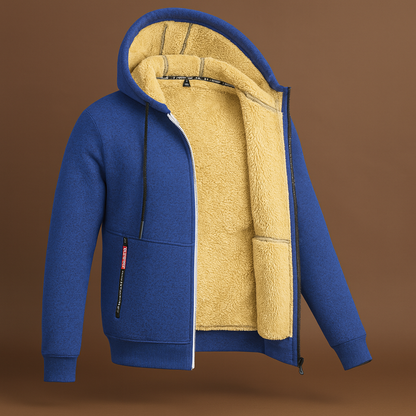 Herren Winter Fleece Jacke Sweat Hoodie Warme Futterung
