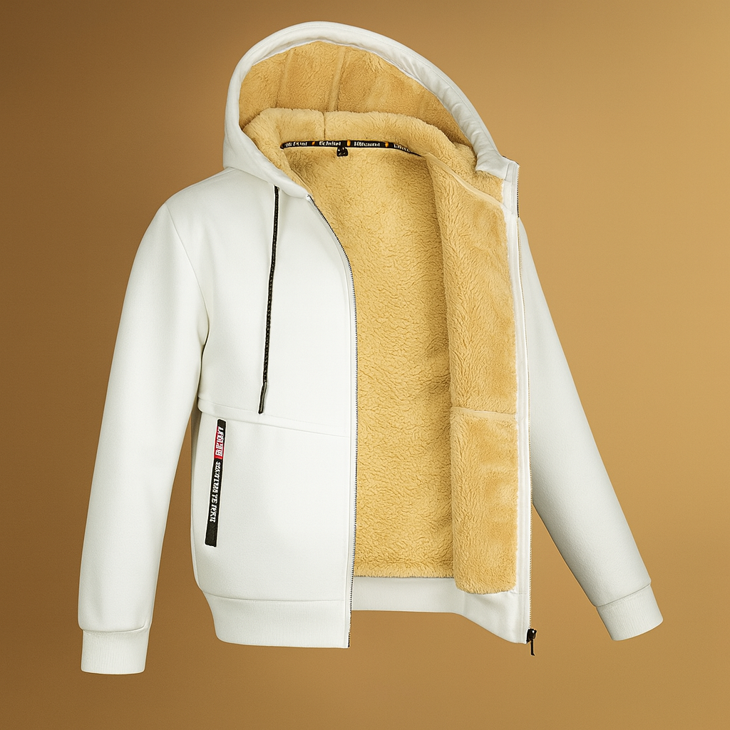 Herren Winter Fleece Jacke Sweat Hoodie Warme Futterung