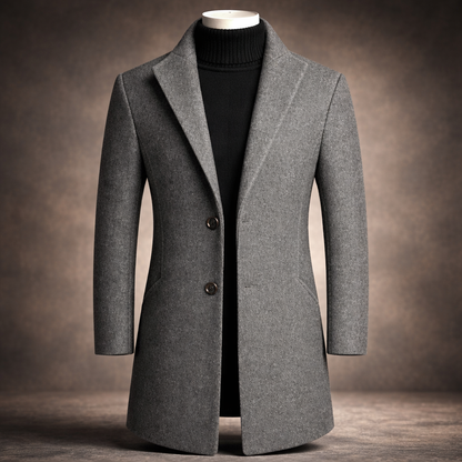 Herren Winter Mantel Lang Warm Übergangs Abend