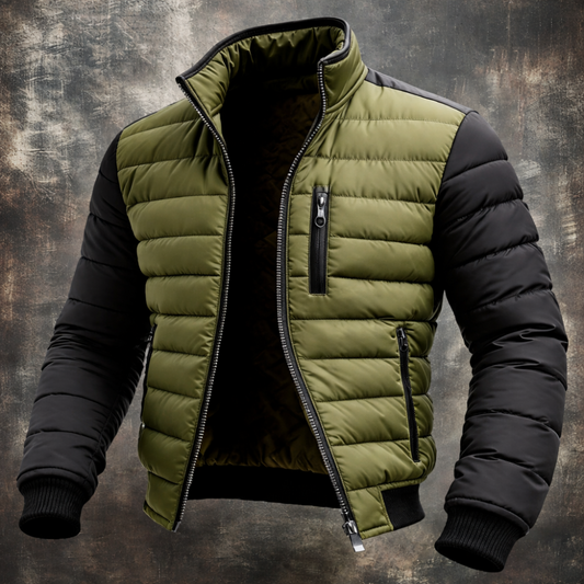Veste homme hiver mi-saison Matelassée Longue Chaude Fonctionnelle