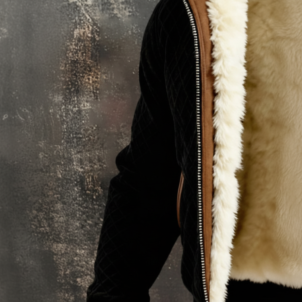 Men's Winter Transitional Quilted Jacket Long Warm Functional