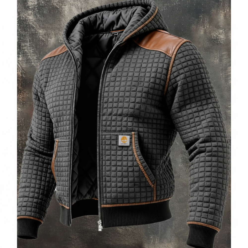 Men's Winter Transitional Quilted Jacket Long Warm Functional