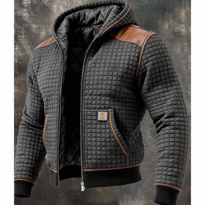 Men's Winter Transitional Quilted Jacket Long Warm Functional