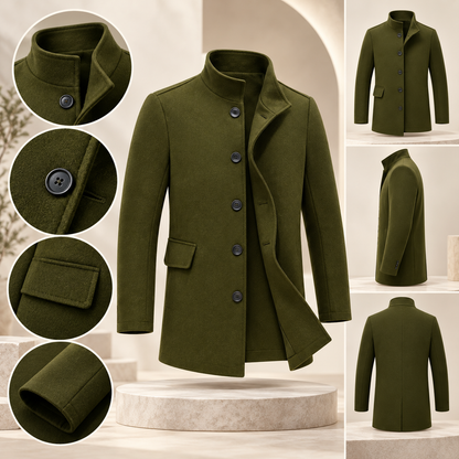 Herrenjacke Slim Fit Jacke Mit Aufstehendem Kragen