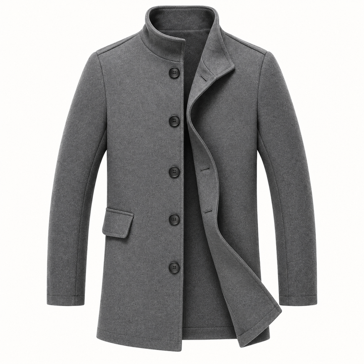 Herrenjacke Slim Fit Jacke Mit Aufstehendem Kragen