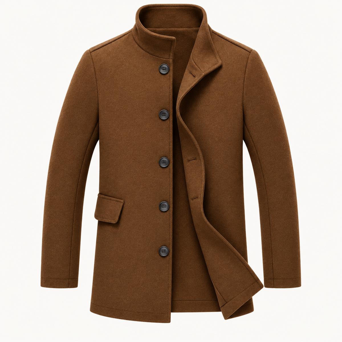 Herrenjacke Slim Fit Jacke Mit Aufstehendem Kragen